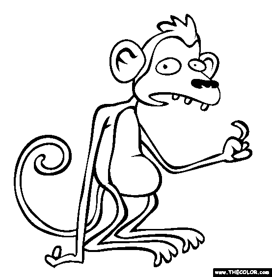 Year of the Monkey Coloring Page